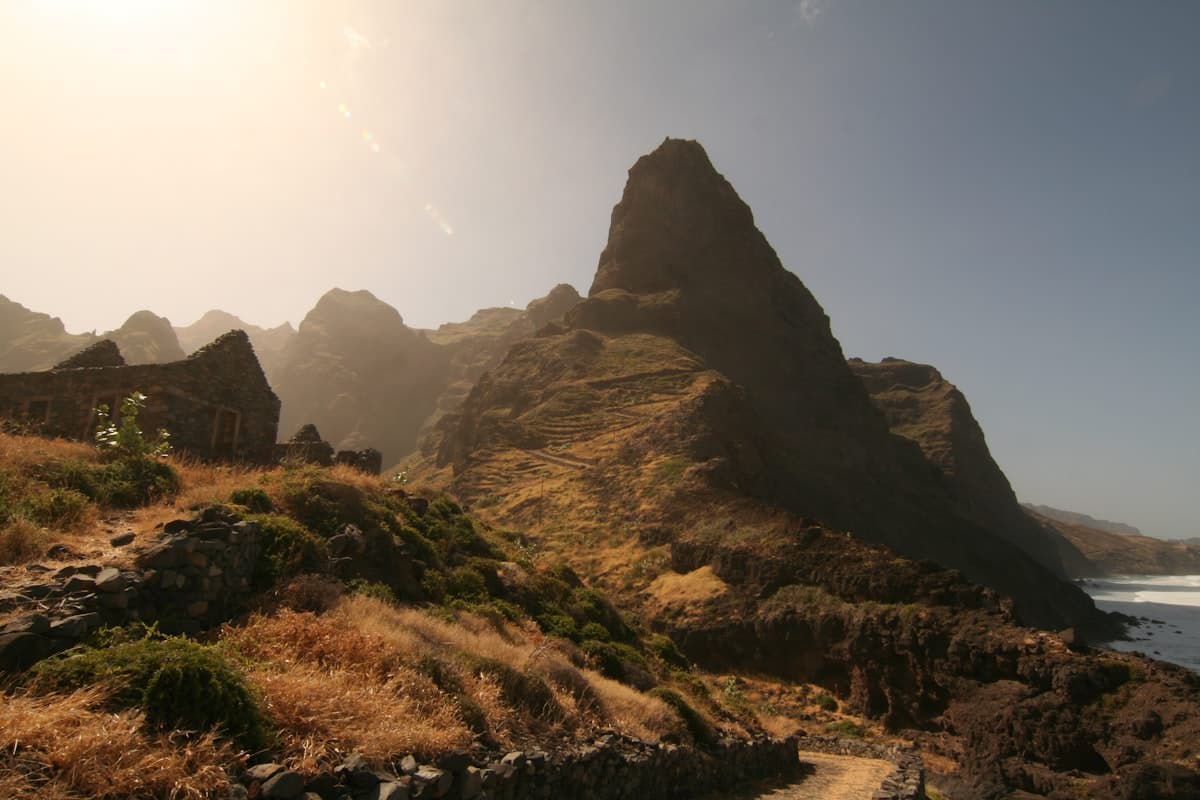 Volcanic island coastline, Cabo Verde