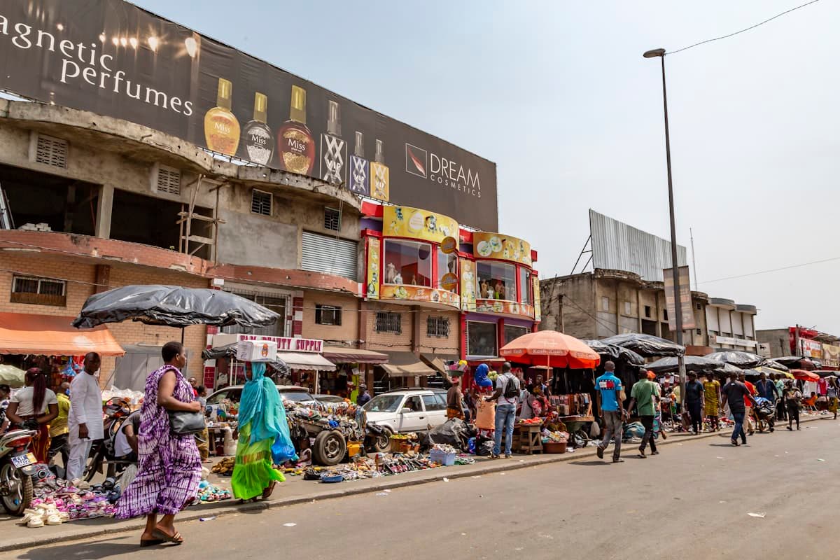 Tropical cityscape, Côte d'Ivoire