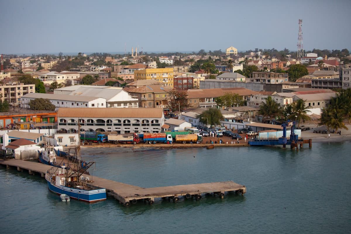 River and savanna landscape, Gambia