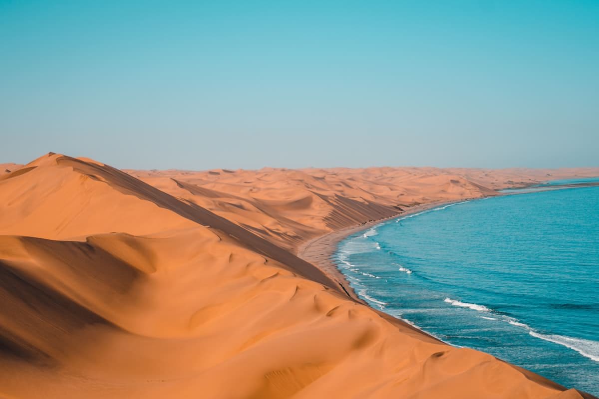 Red sand dunes in the Namib Desert, Namibia