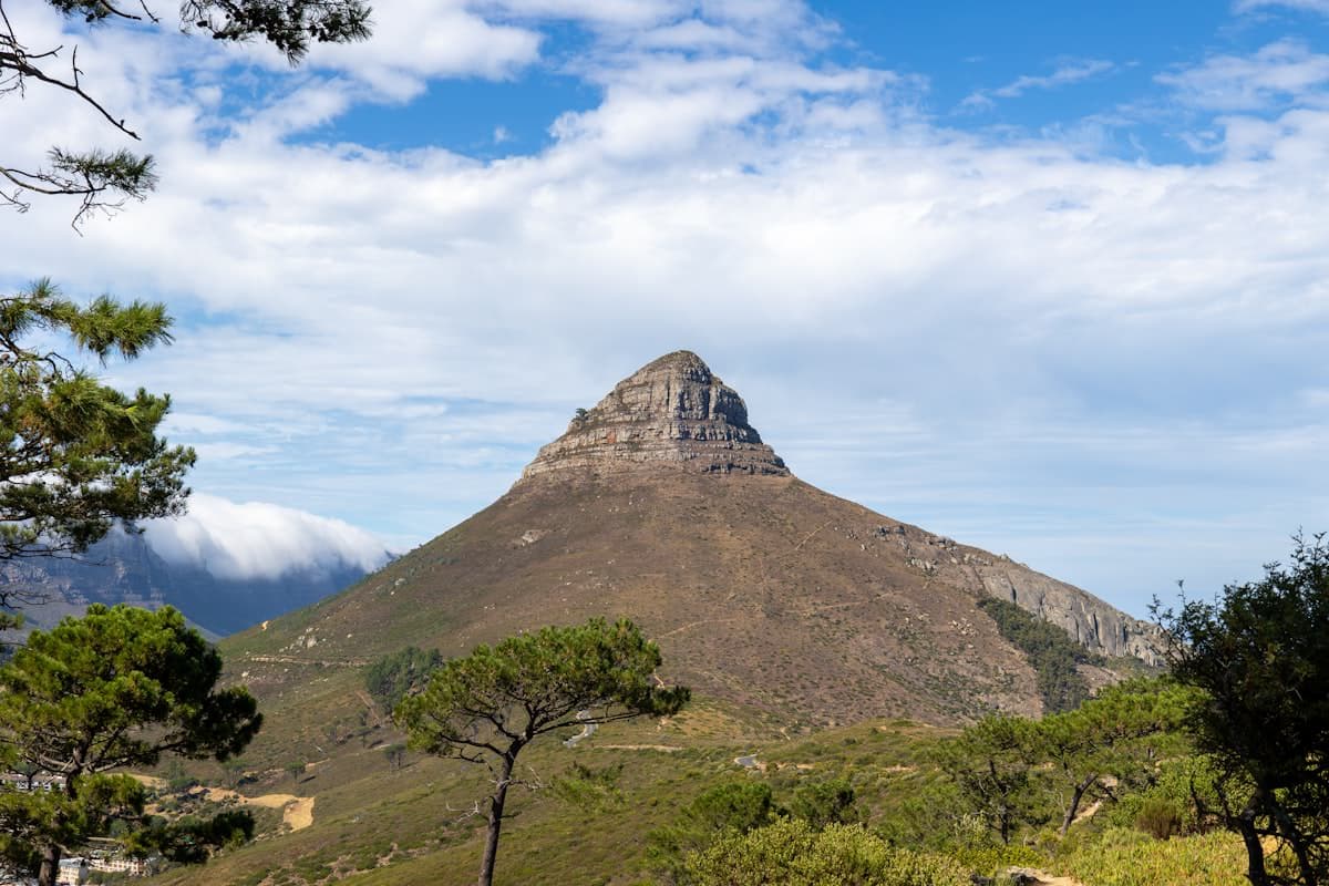 Table Mountain towering over Cape Town, South Africa
