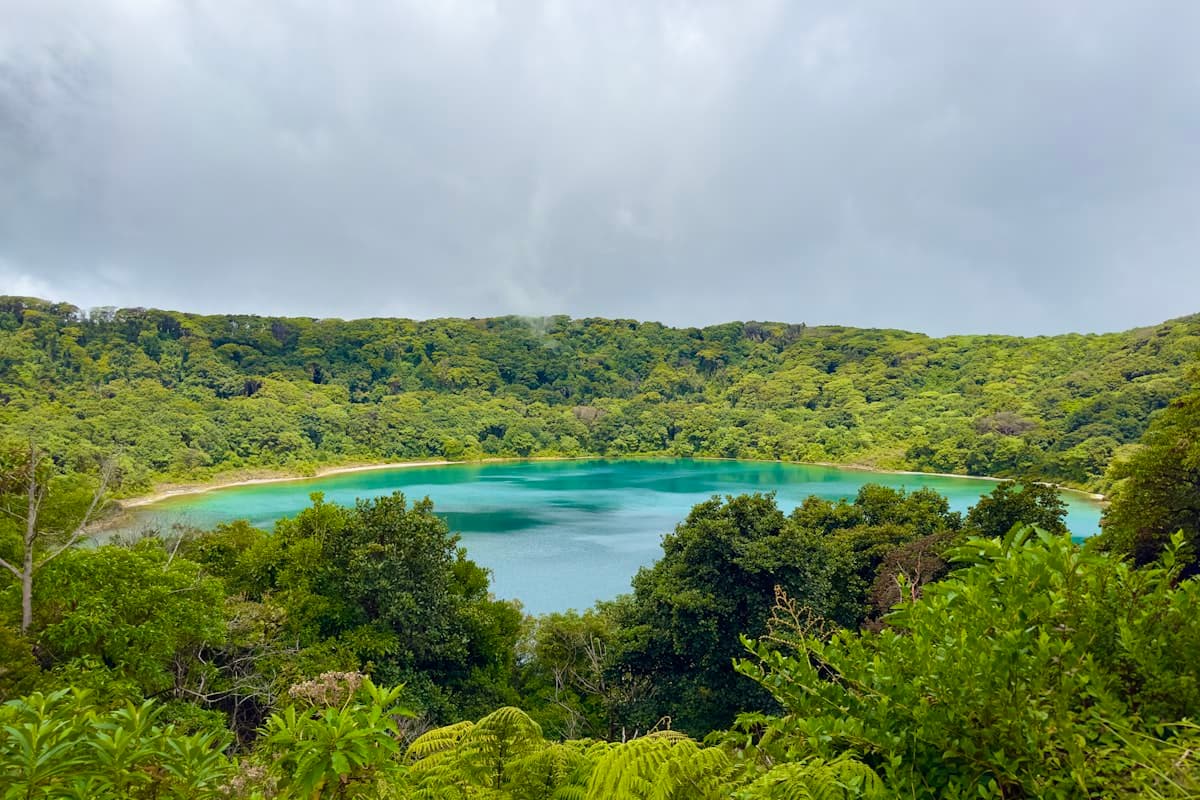 Tropical beach and palm trees, Tonga