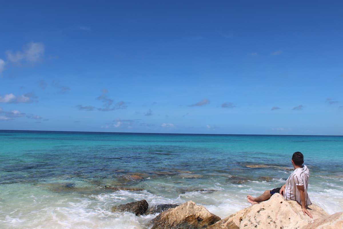 White sand beach and turquoise water, Turks and Caicos