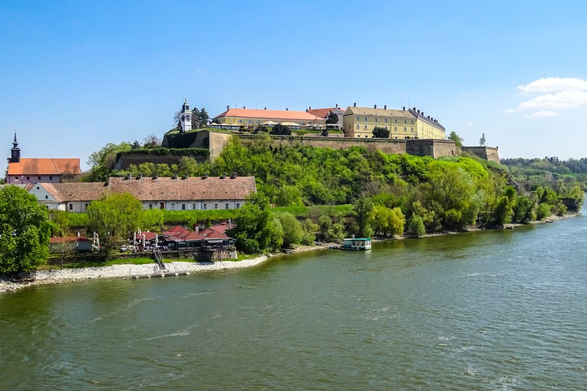 Historic fortress above the river, Serbia